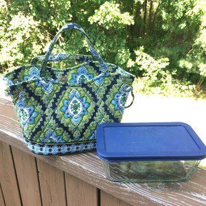 Vera Bradley Cambridge Lunch Tote + Pyrex